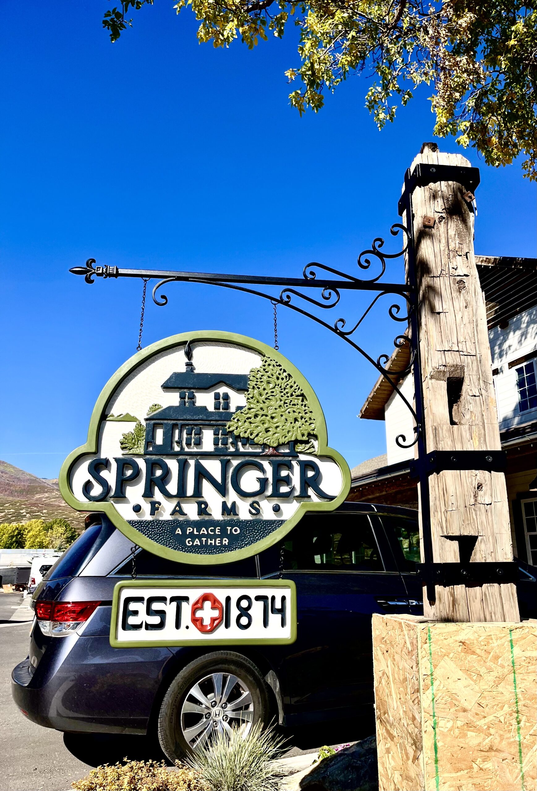 Business front sign